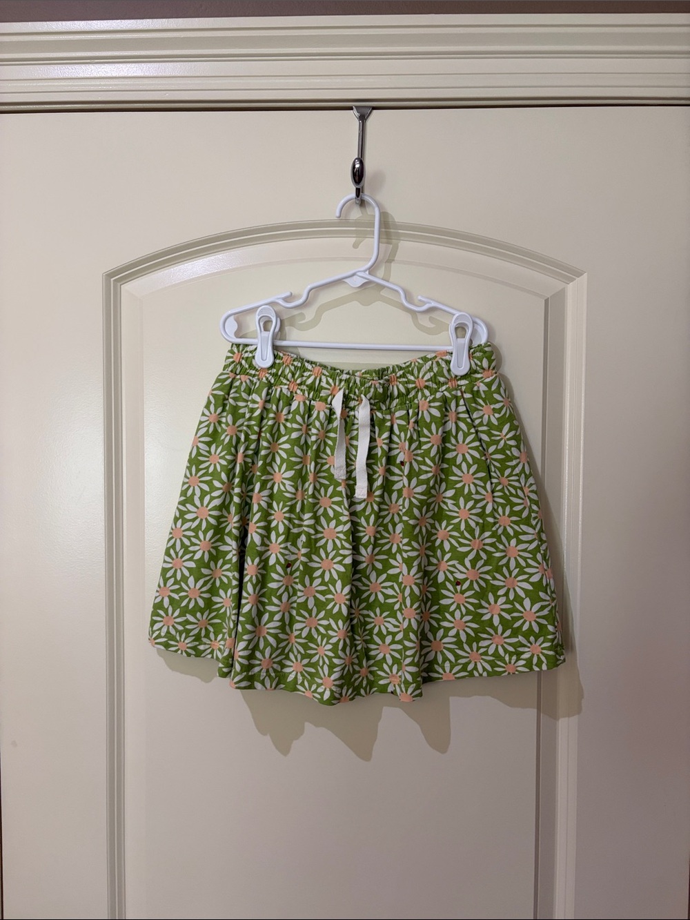 YOUTH Green Floral A-Line Skirt with Drawstring Waist